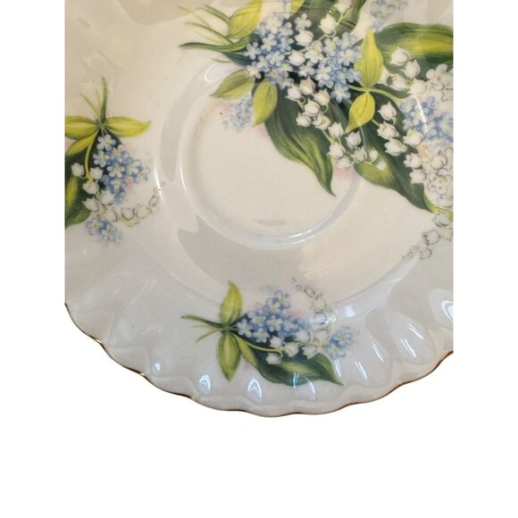 1 Vintage Royal Sutherland Lily Of The Valley Fine Bone China Saucer - Picture 2 of 6